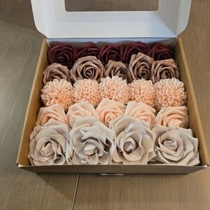 Box of Assorted Artificial Flowers